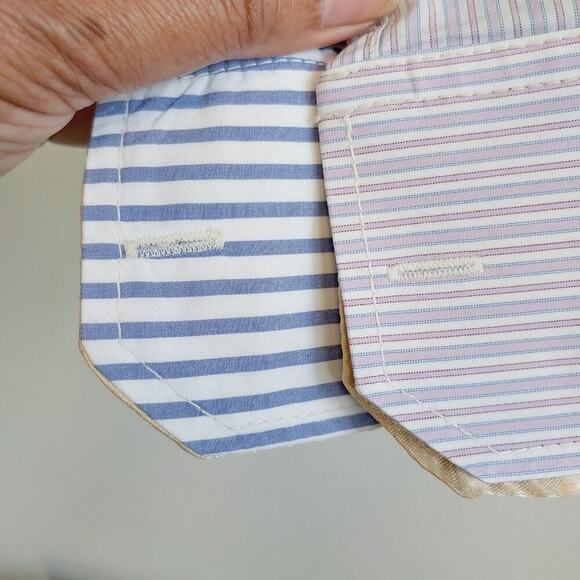 Scotch and Soda Men's Lavender White Striped Long Sleeve Shirt Sz XXL Office - Picture 7 of 14